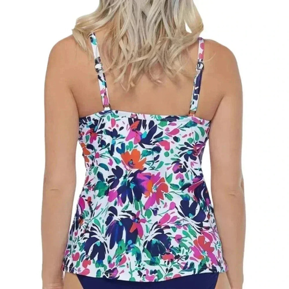 Island Escape Sunny Days Scorpio Underwire Tankini Size 6 - Picture 2 of 2